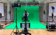 Modernes Greenscreen, Green-Screen Setting im Herzen Münchens